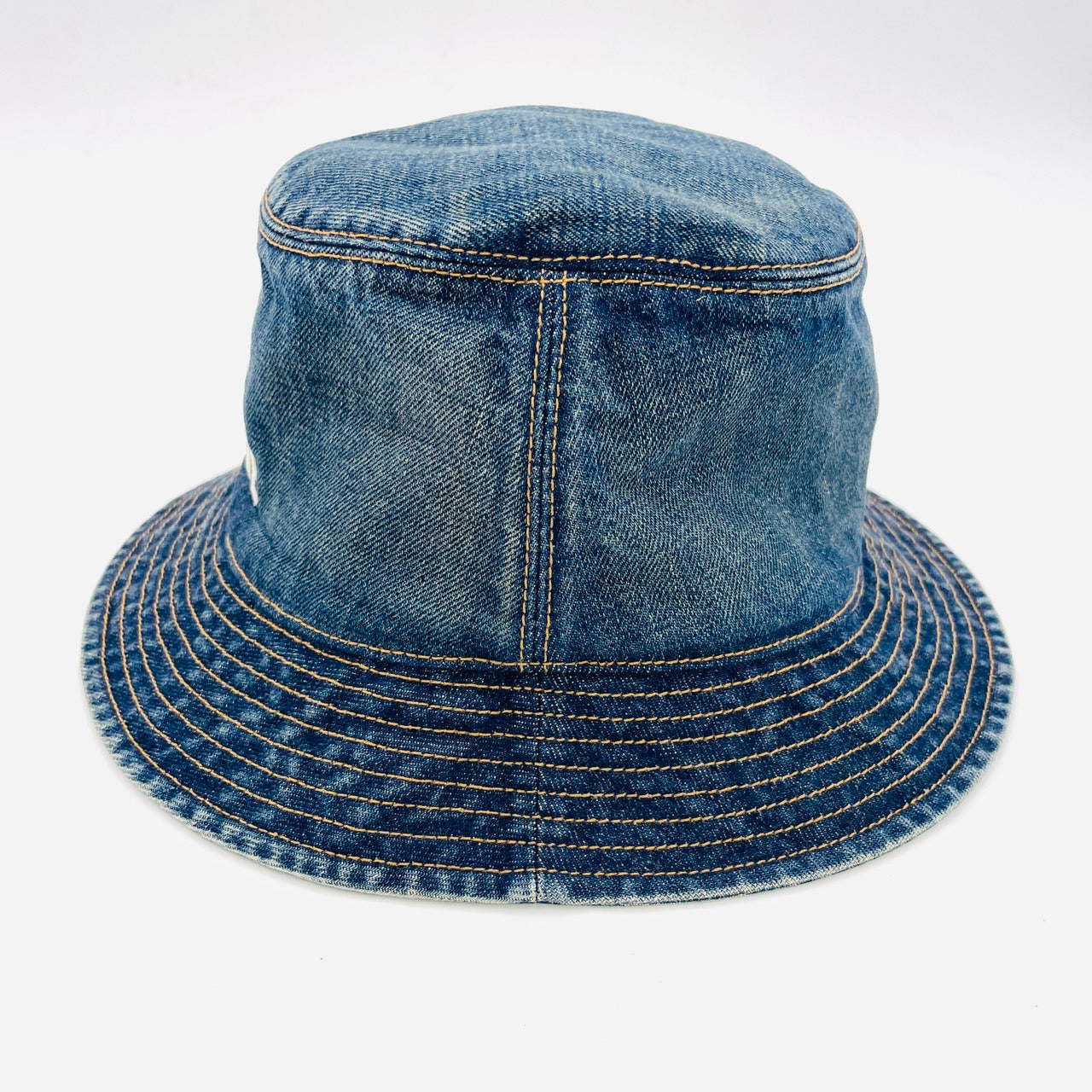 CELINE Bucket Hat Union Wash Denim Size Medium Blue Cotton