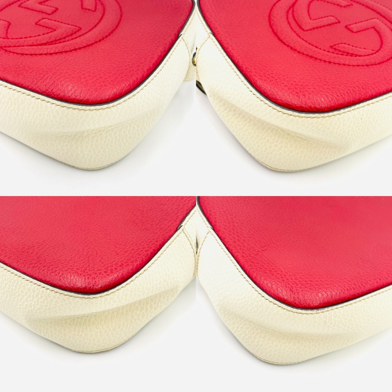 GUCCI Soho Leather Red Shoulder Bag