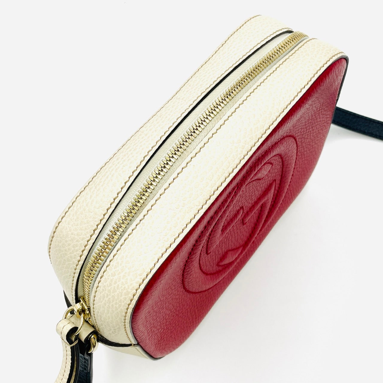 GUCCI Soho Leather Red Shoulder Bag