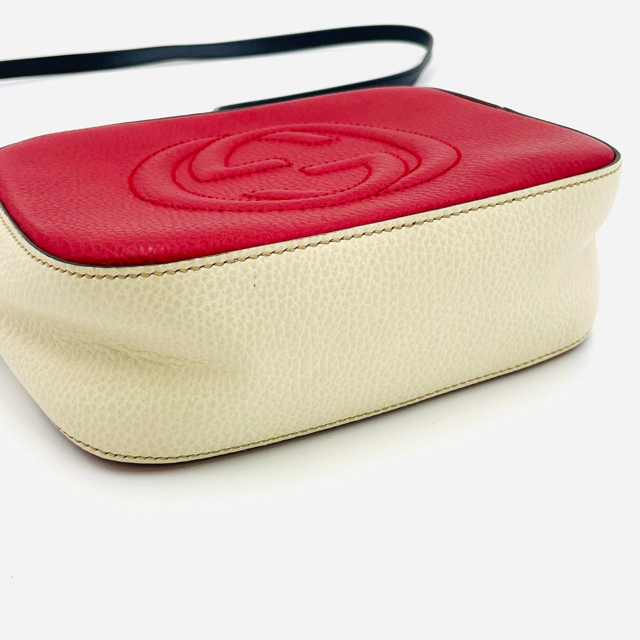 GUCCI Soho Leather Red Shoulder Bag