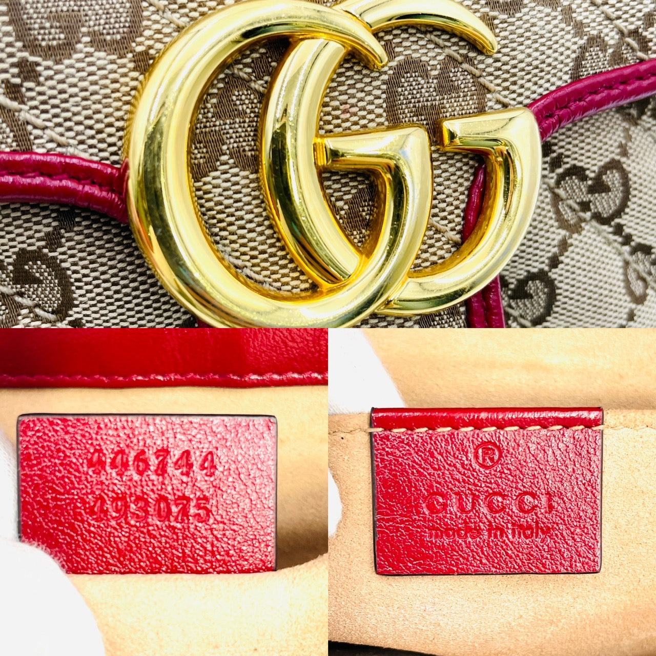 GUCCI GG Canvas Marmont Chain Shoulder