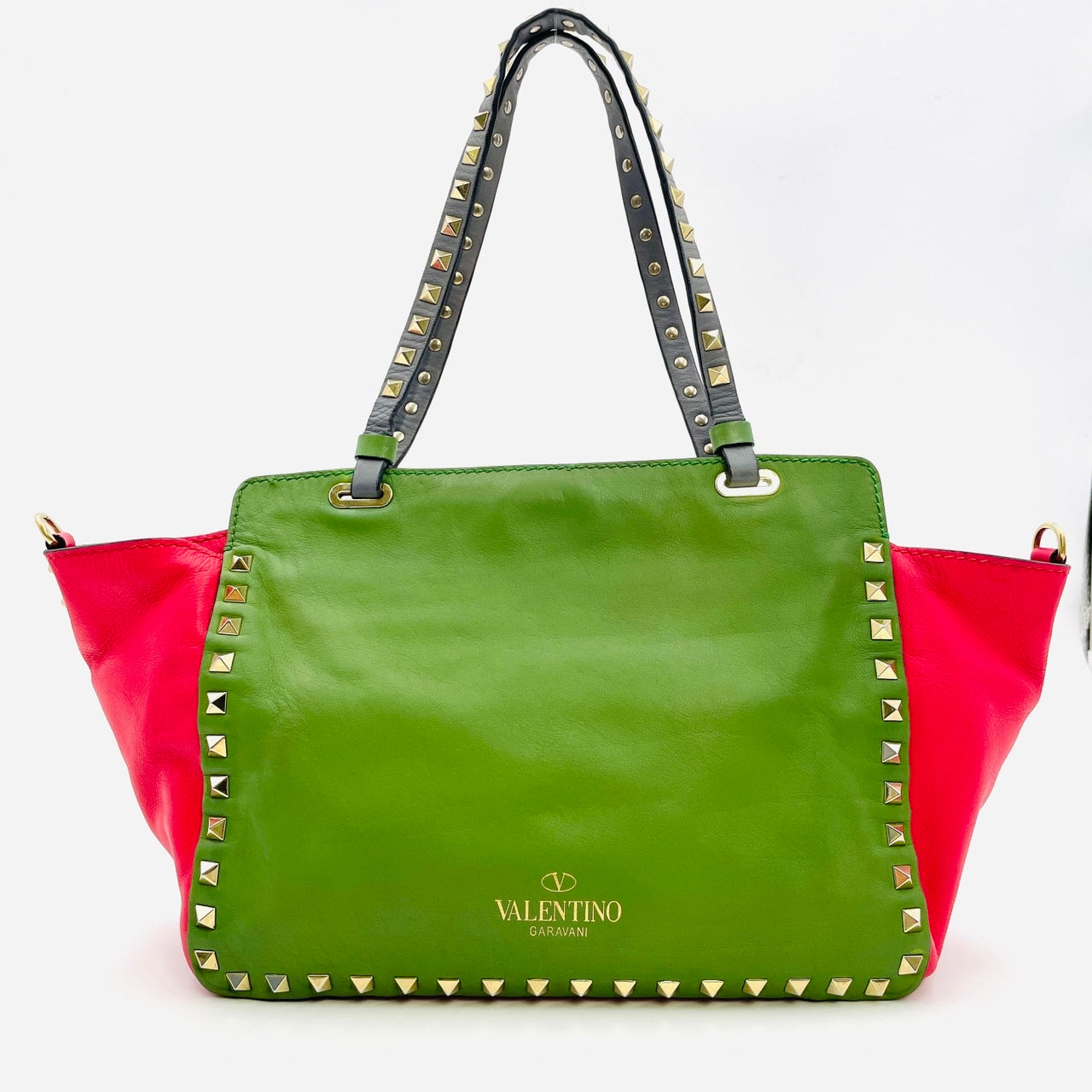 VALENTINO Hand bag Leather Red 2way