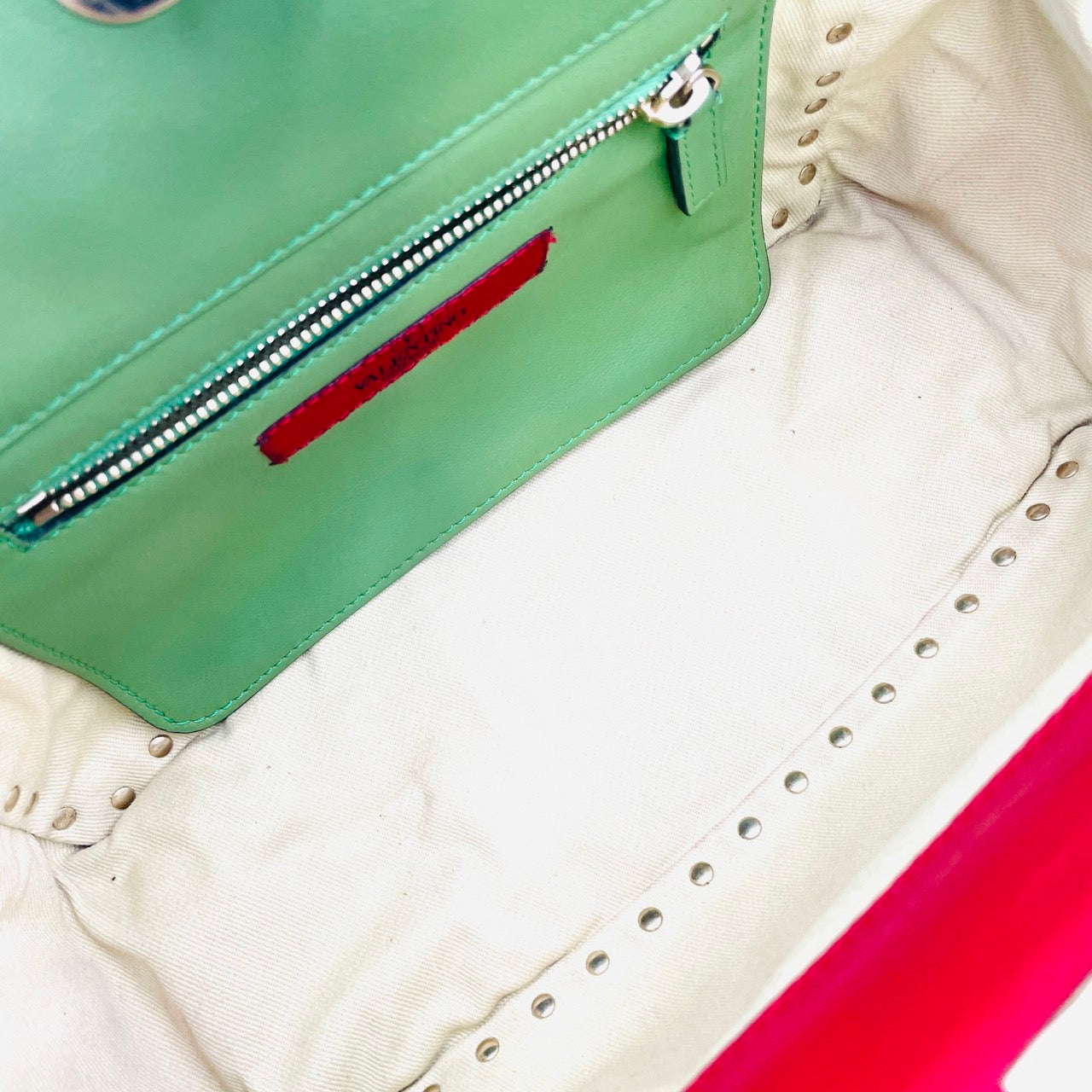 VALENTINO Hand bag Leather Red 2way