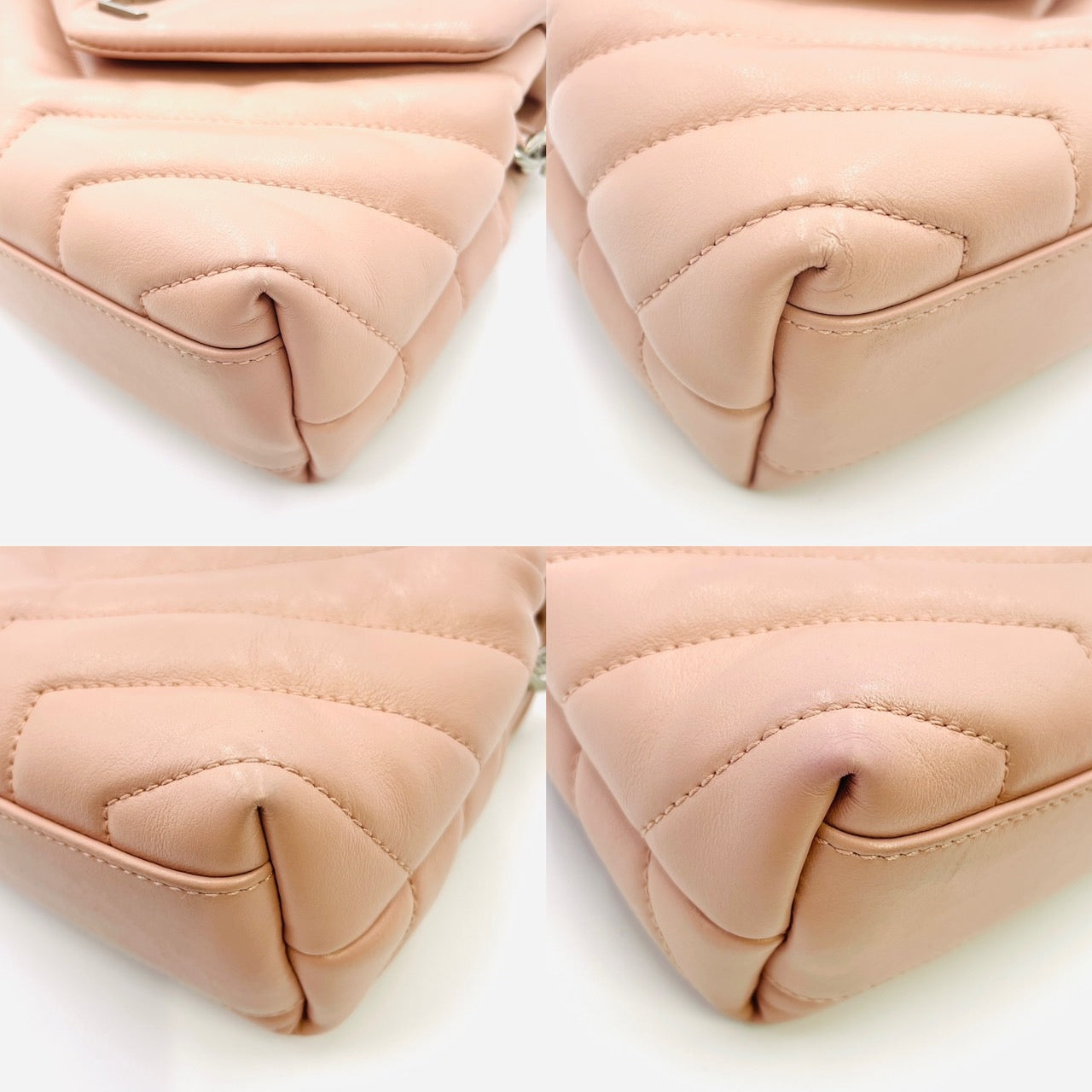 YVES SAINT LAURENT LOULOU Leather Shoulder Pink