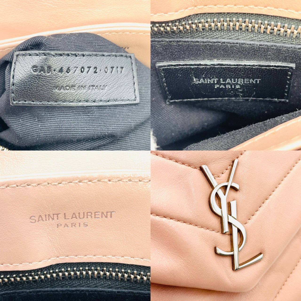 YVES SAINT LAURENT LOULOU Leather Shoulder Pink