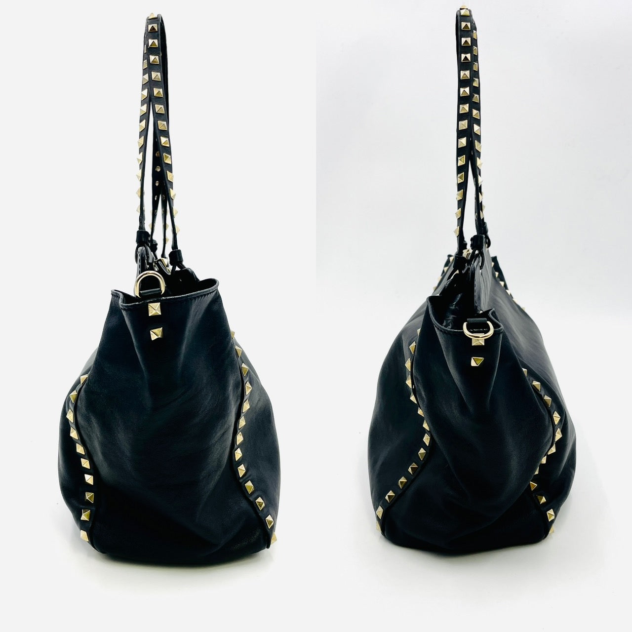 VALENTINO Hand bag Leather Black 2way