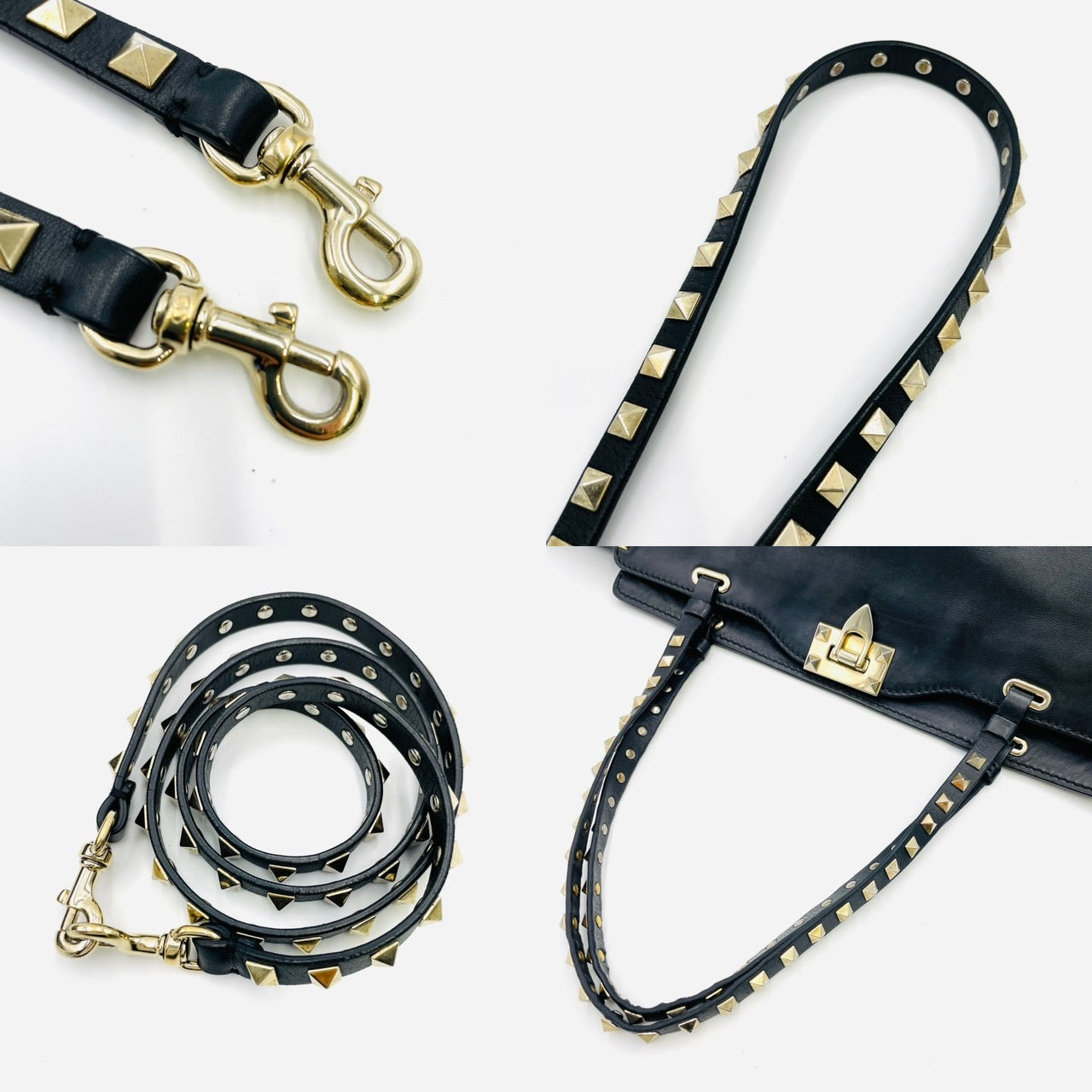 VALENTINO Hand bag Leather Black 2way
