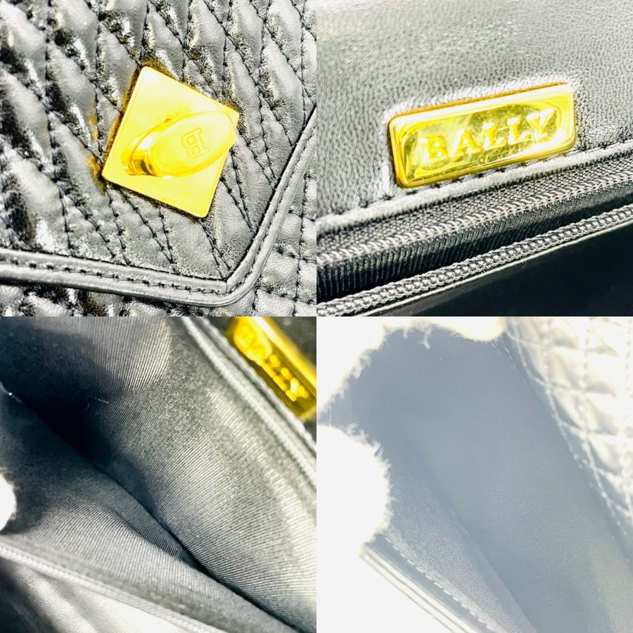 BALLY Handbag Leather Black