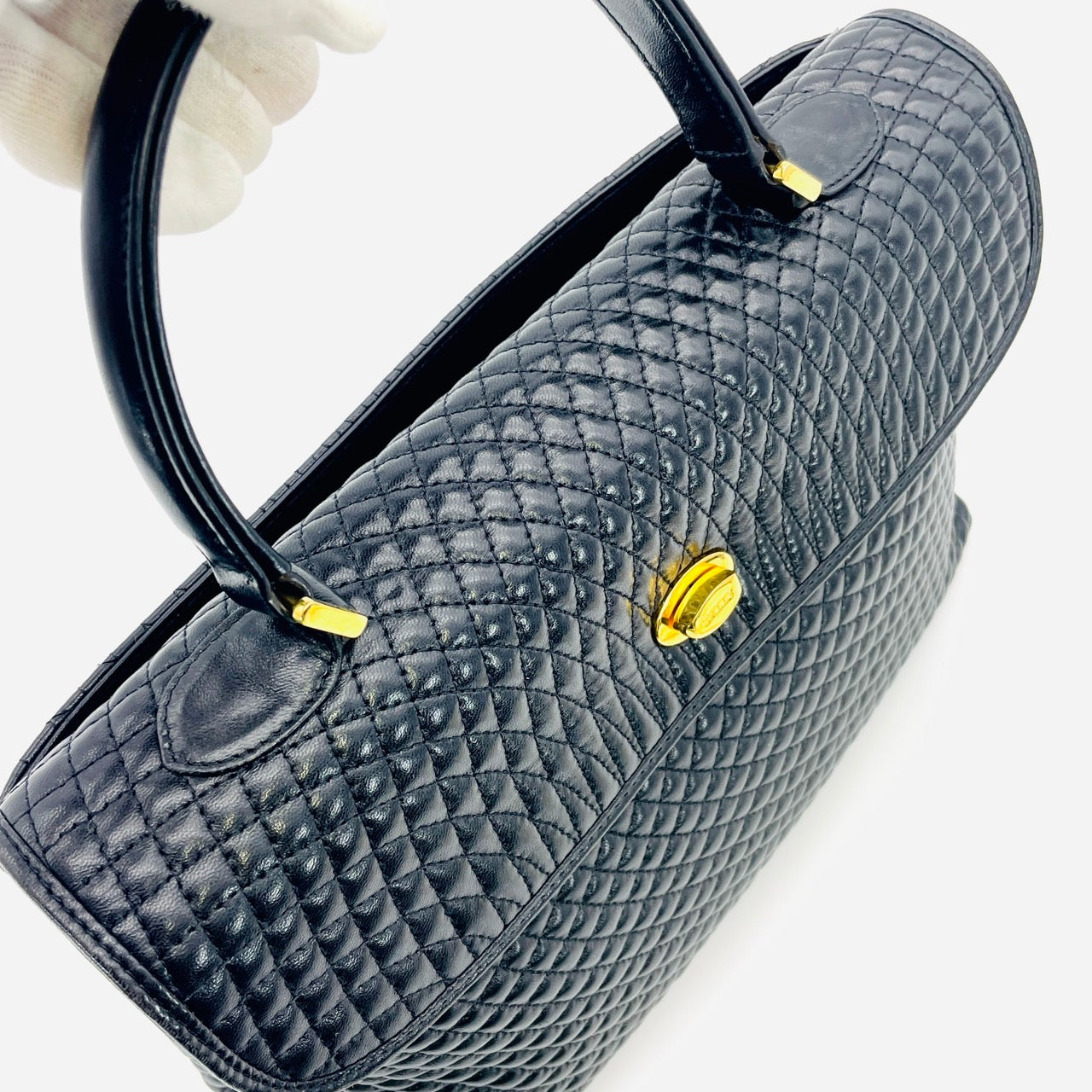 BALLY Handbag Leather Black