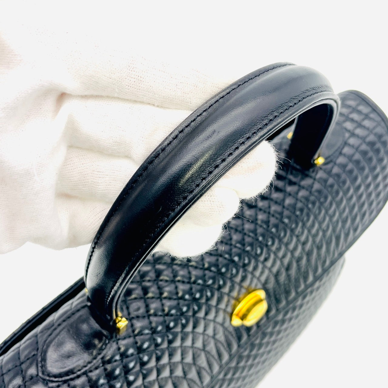 BALLY Handbag Leather Black