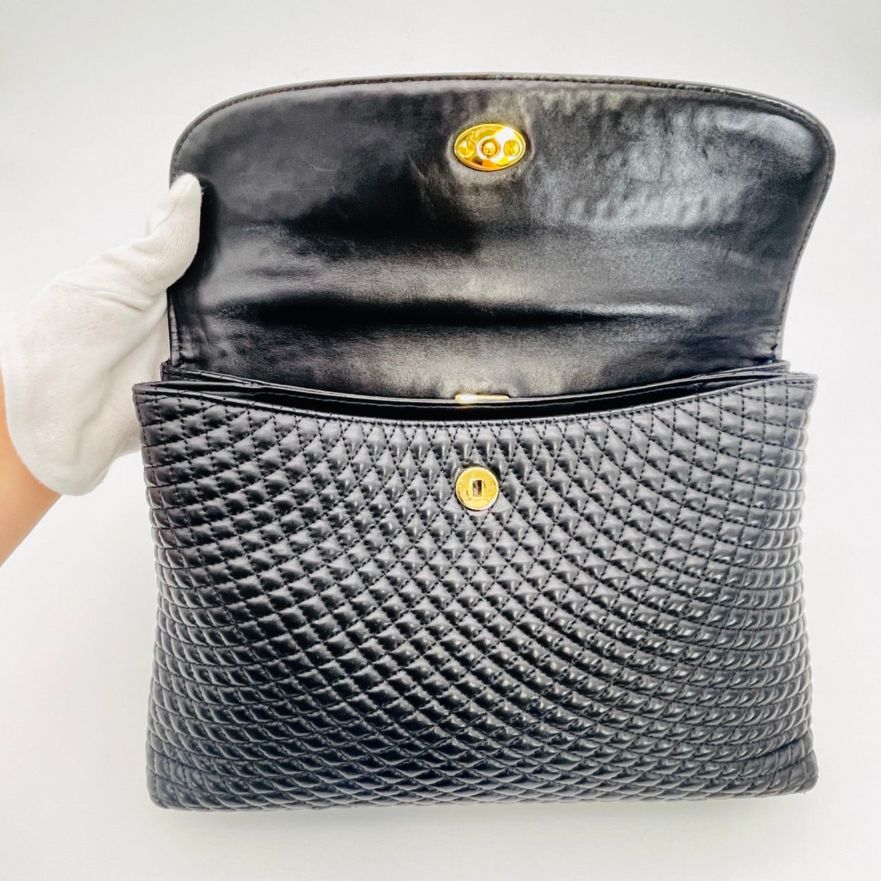 BALLY Handbag Leather Black