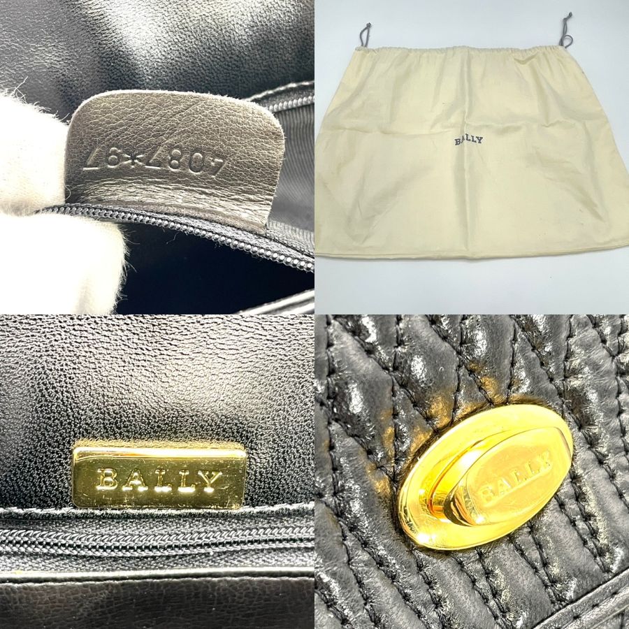 BALLY Handbag Leather Black
