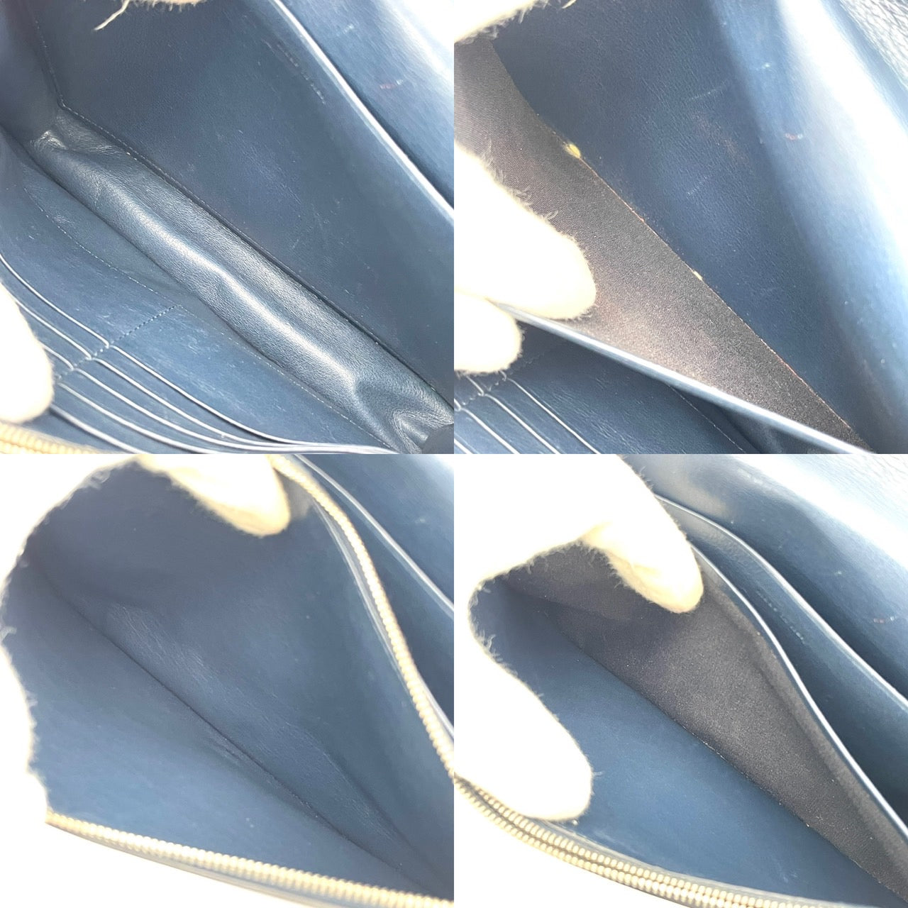 CELINE Chain Shoulder Bag Phoebe Philo leather Navy