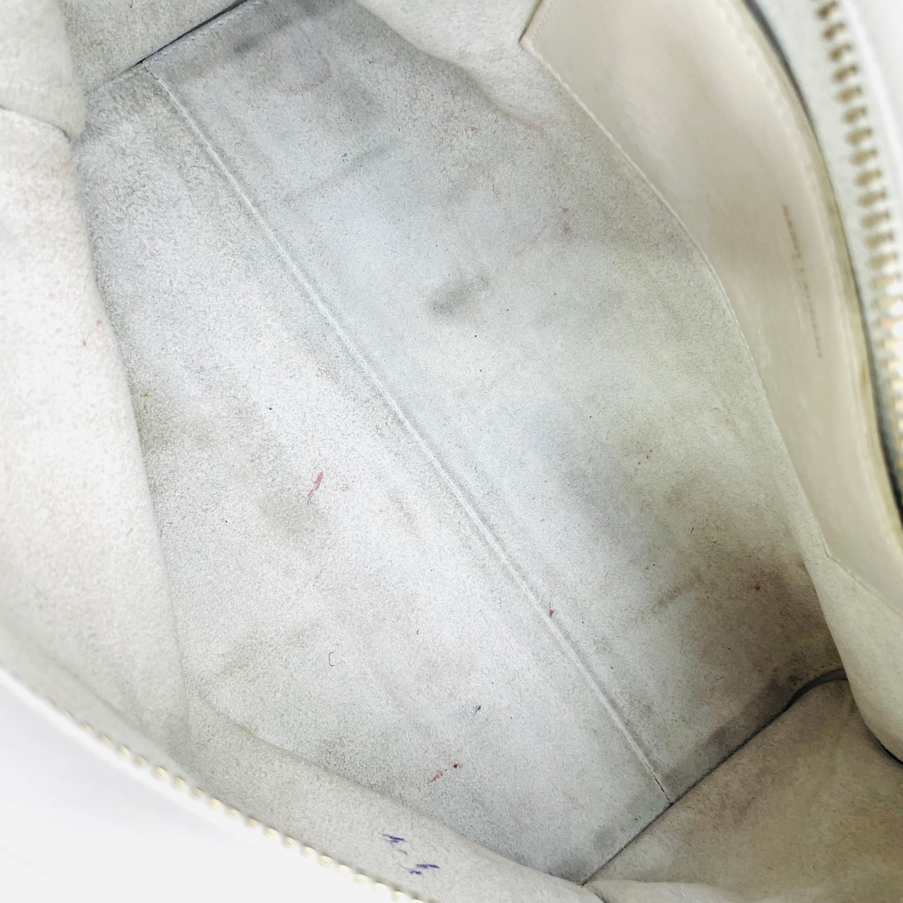 YVES SAINT LAURENT White Baby Cabas 2 Way Bag
