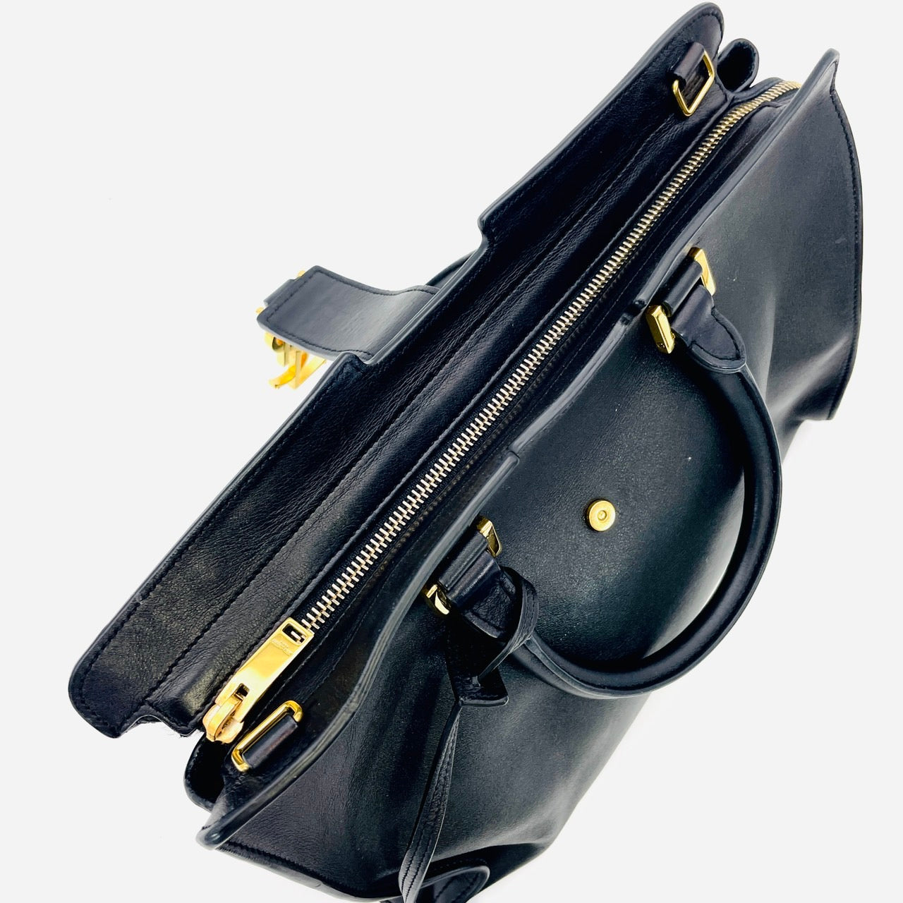 YVES SAINT LAURENT Black Baby Cabas 2 Way Bag