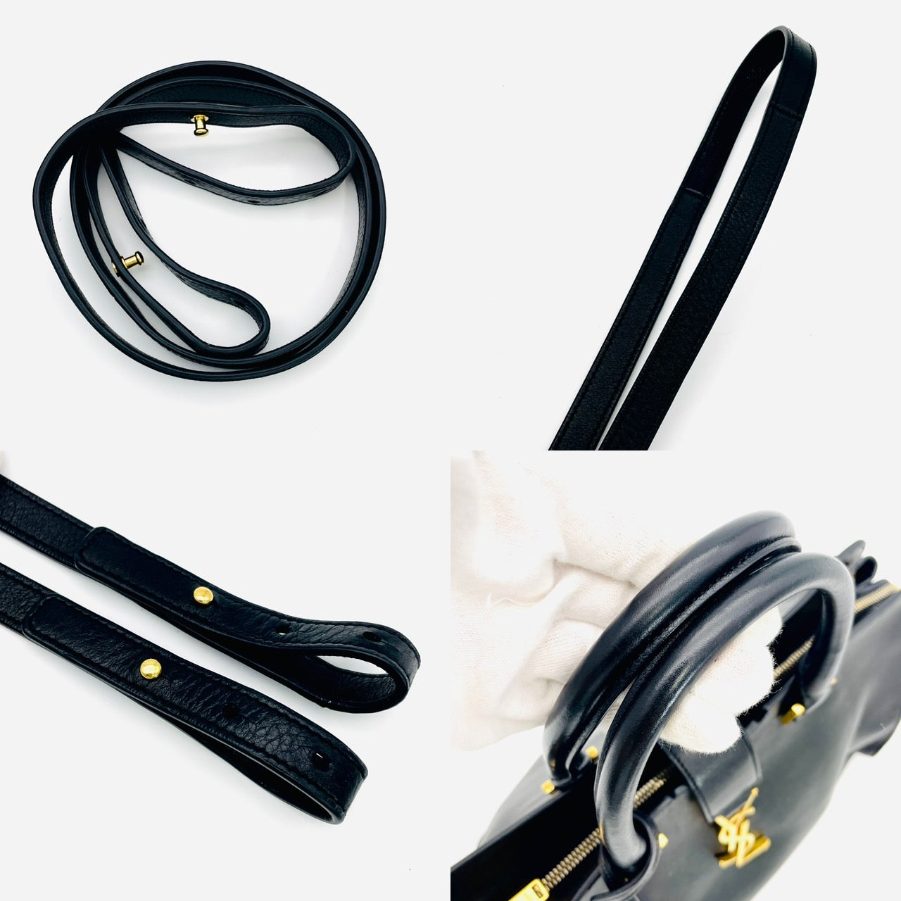 YVES SAINT LAURENT Black Baby Cabas 2 Way Bag