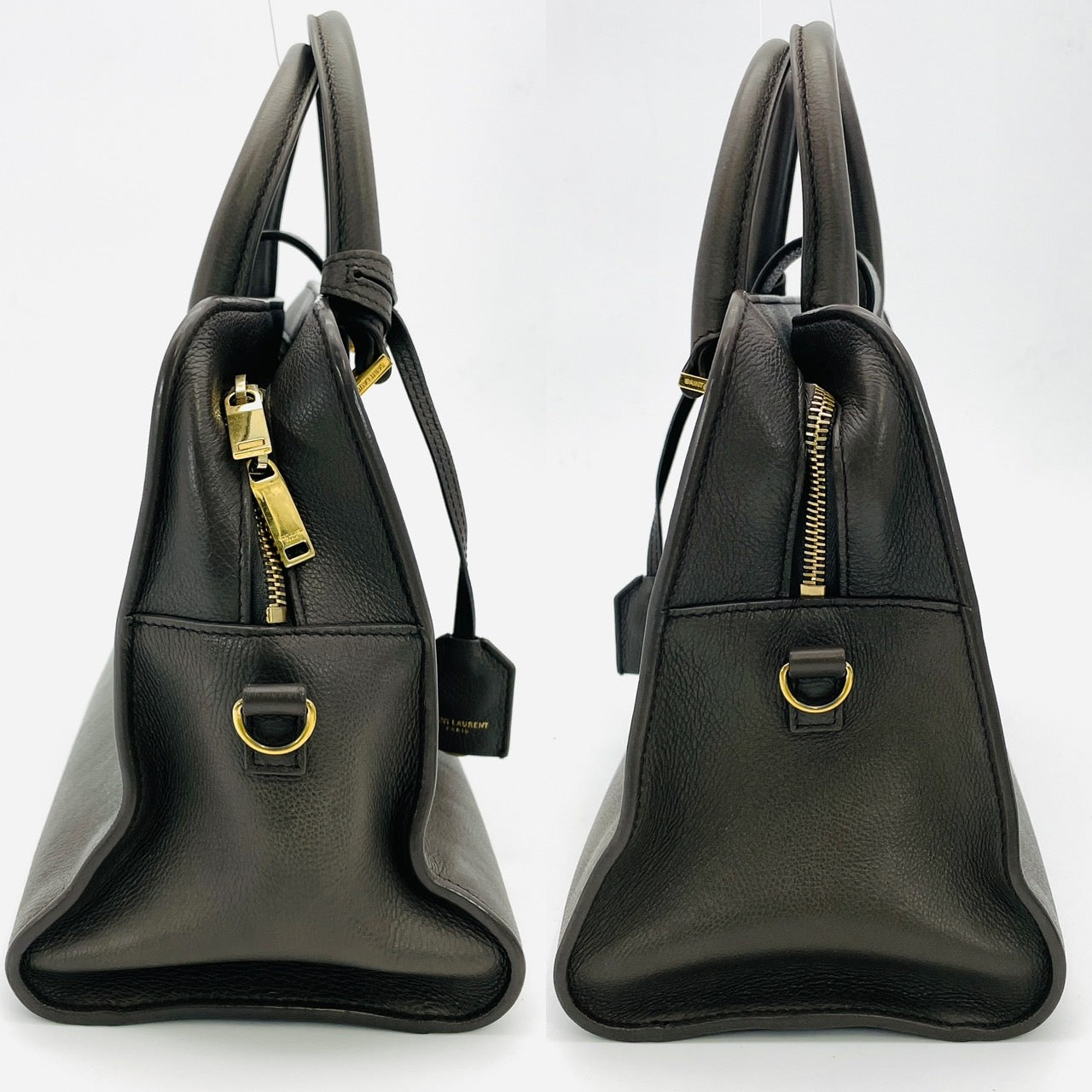 YVES SAINT LAURENT Gray Baby Cabas 2 Way Bag