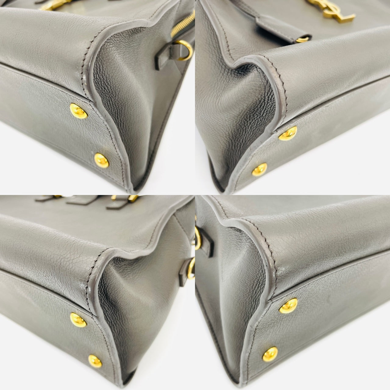 YVES SAINT LAURENT Gray Baby Cabas 2 Way Bag