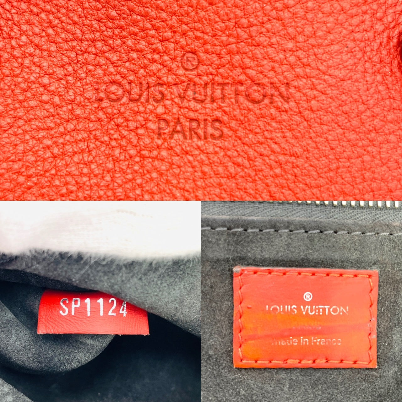 LOUIS VUITTON Vereur 2 Way Tote Red