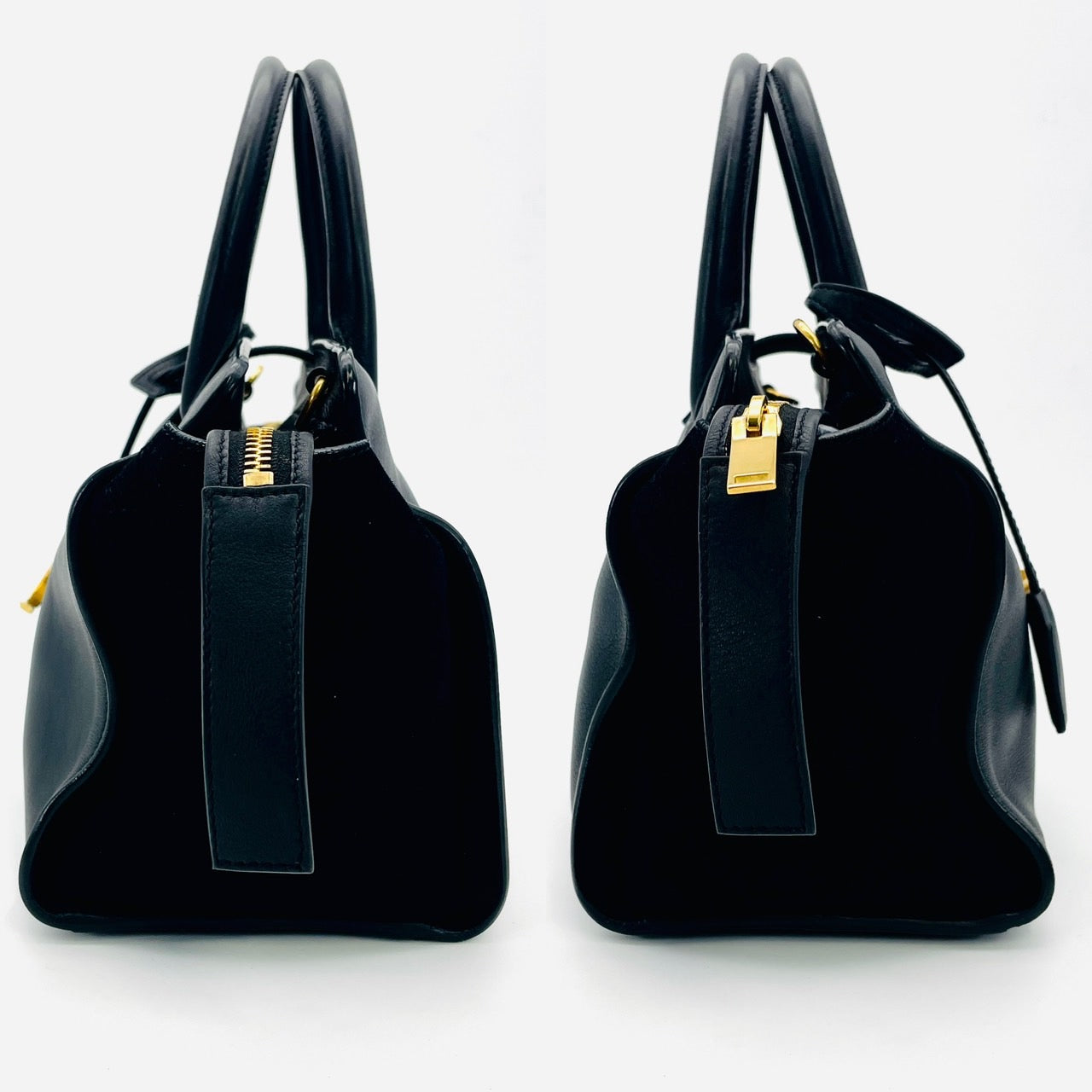 YVES SAINT LAURENT Black Downtown Cabas 2 Way Bag