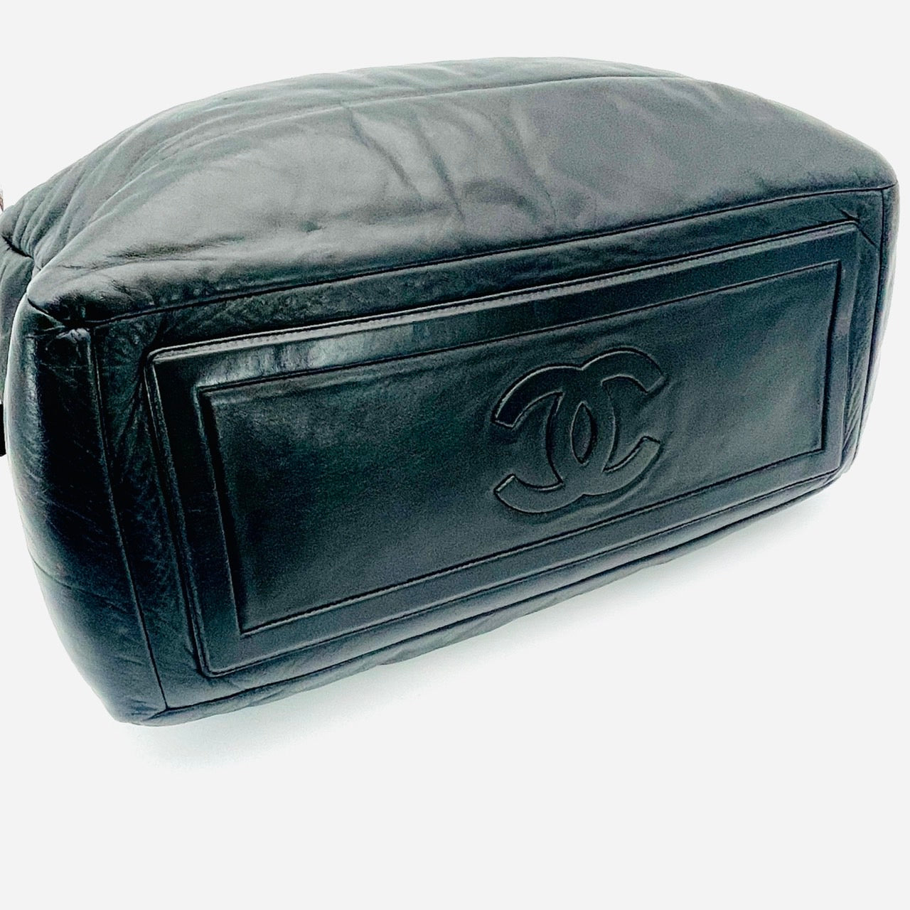 CHANEL Black Lamb Skin Coco Cocoon