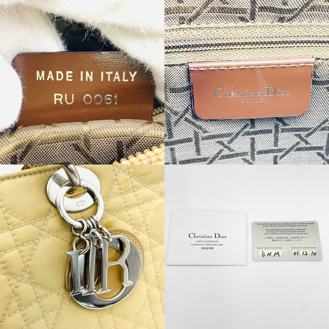 Dior Nylon Beige 2way Lady Dior