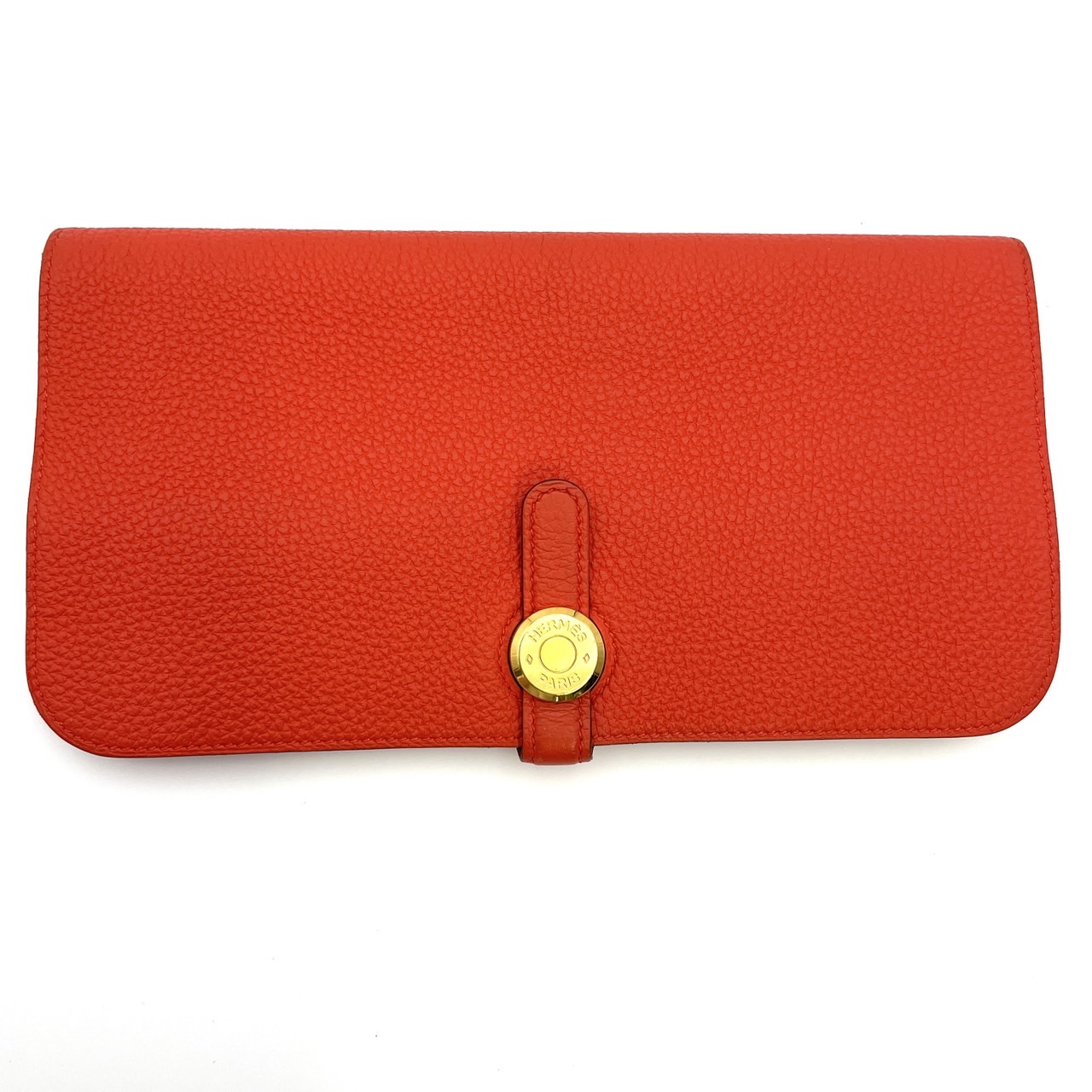 HERMES Dogon Togo Wallet Orange