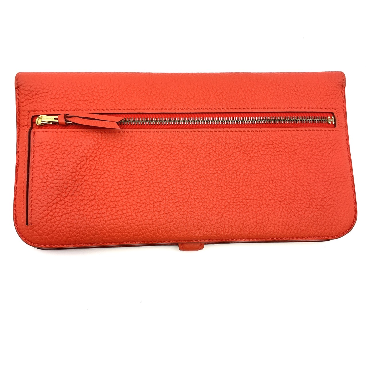 HERMES Dogon Togo Wallet Orange