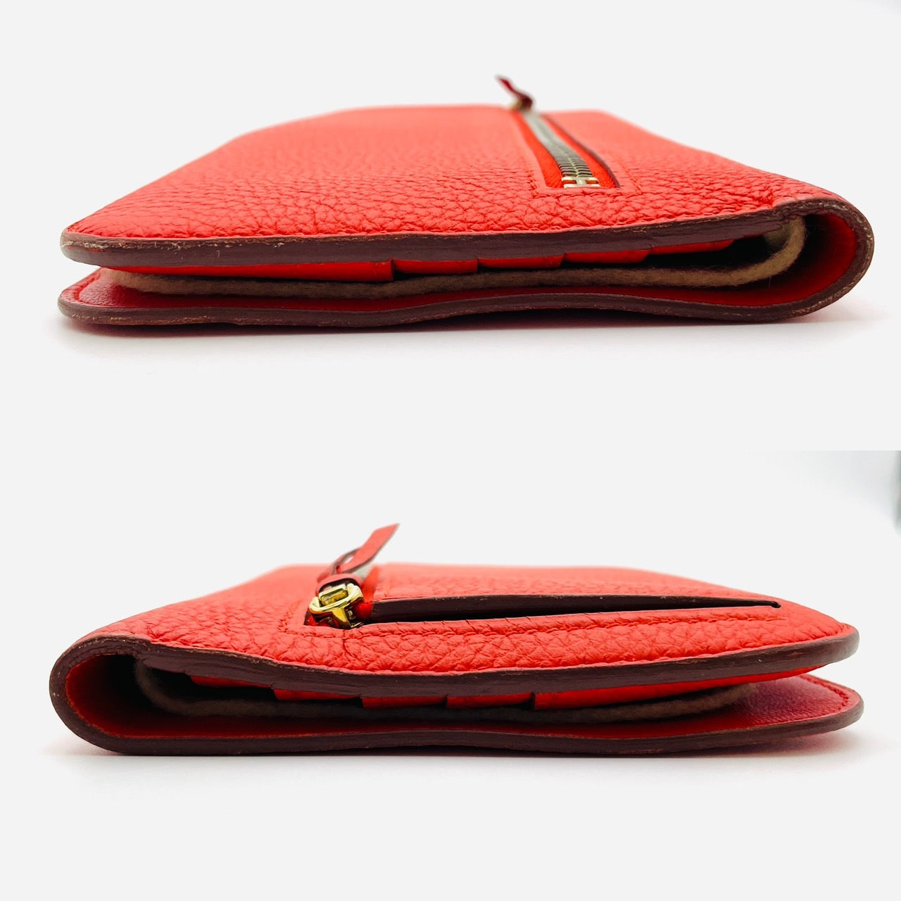HERMES Dogon Togo Wallet Orange