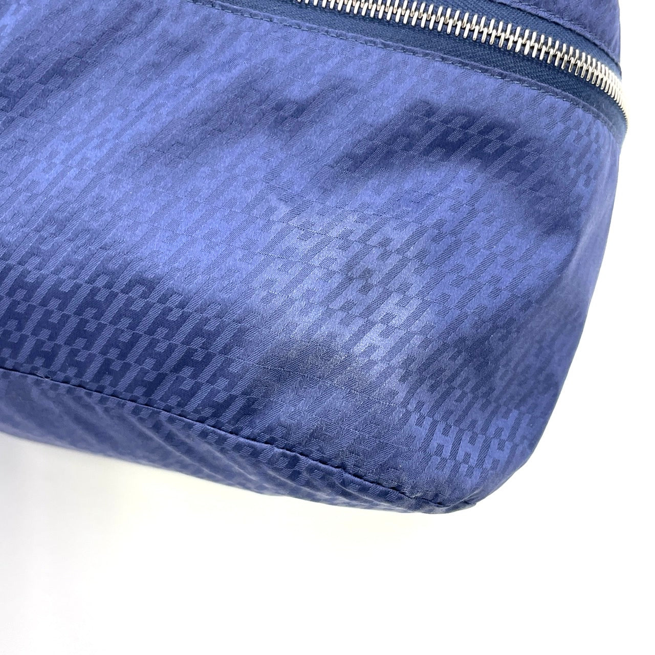 HERMES Travelsilk PM Silk Pouch Navy