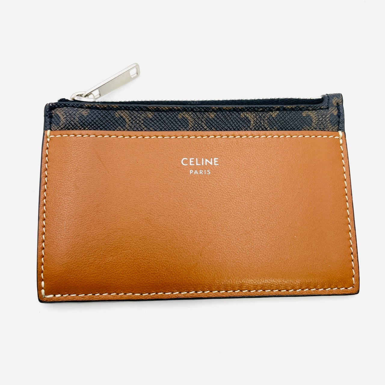 CELINE Macadam Triomphe Cardcase Brown