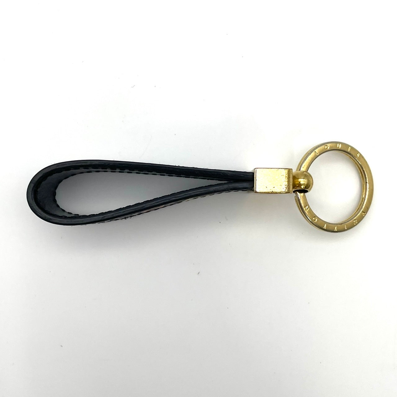 LOUIS VUITTON Black Leather Key Holder
