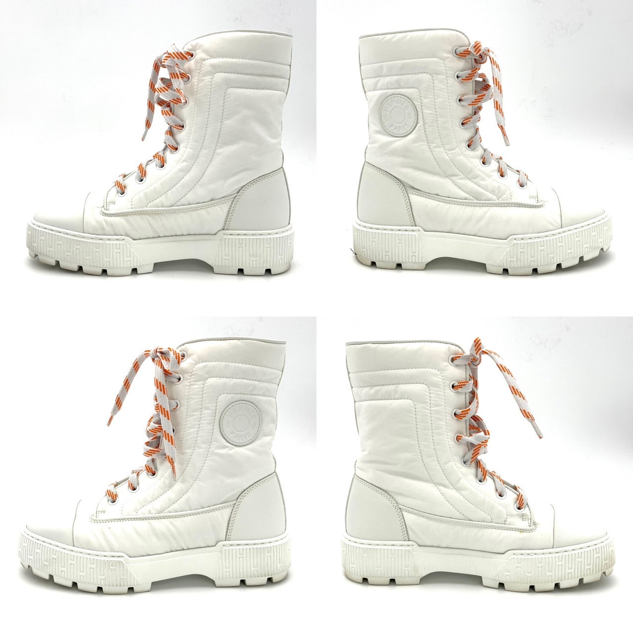 HERMES Fresh Boots White Size 37