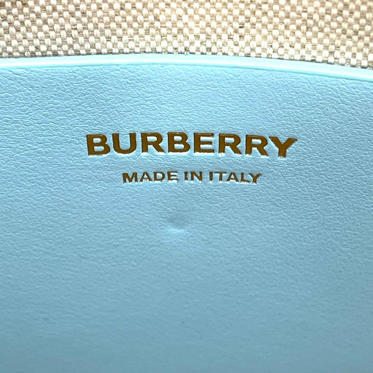 BURBERRY Freya Tote Canvas 2 Way Hand Bag Beige Blue