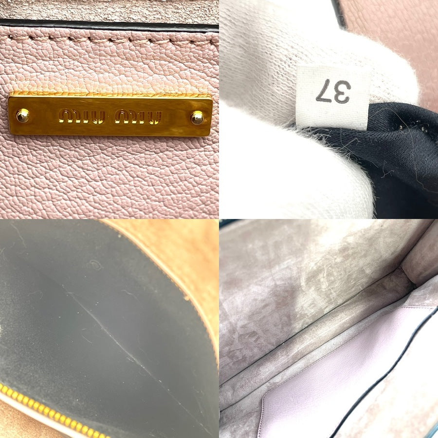 MIU MIU Madras 2-way Handbag Pink