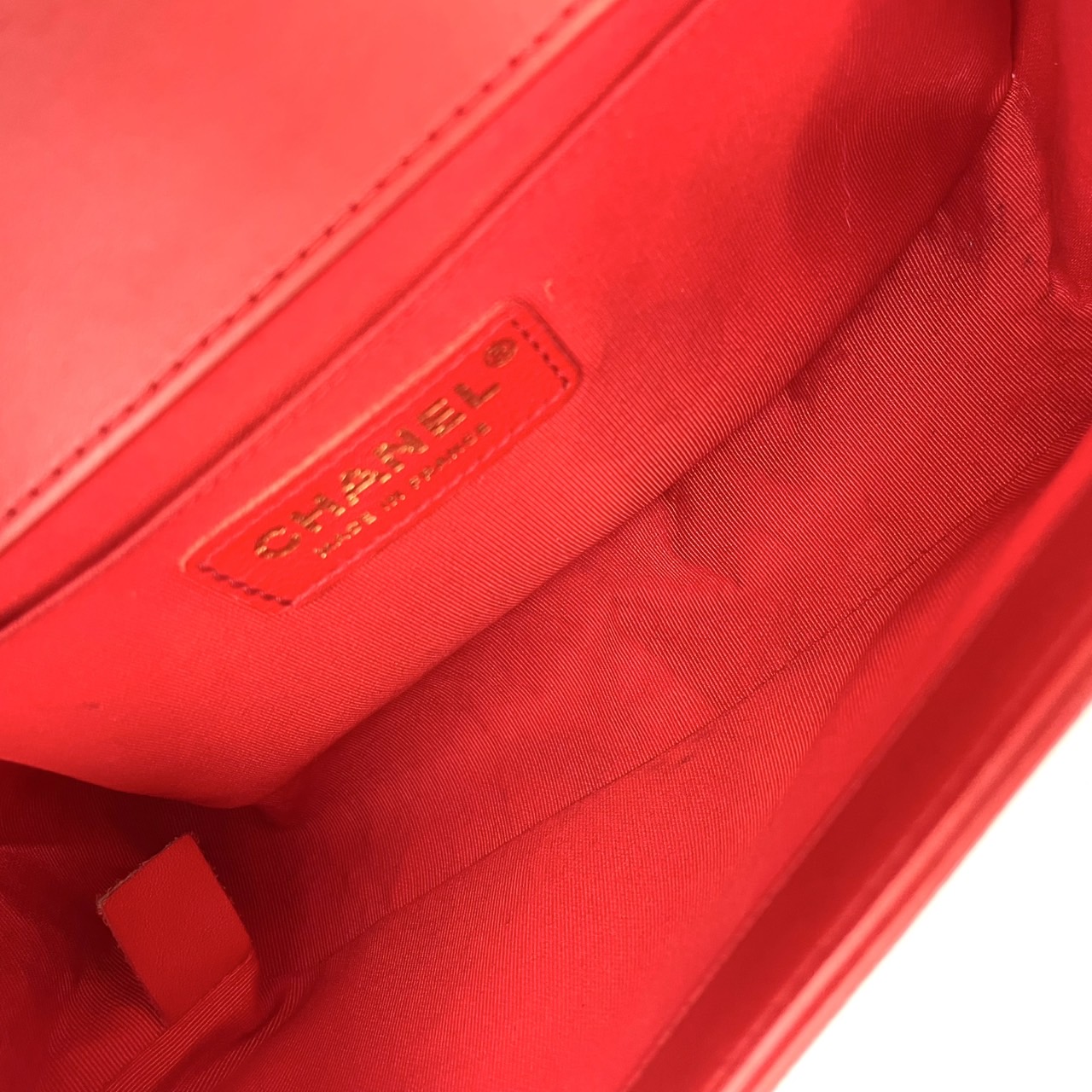 CHANEL Boy Chanel Matelassé Leather Red