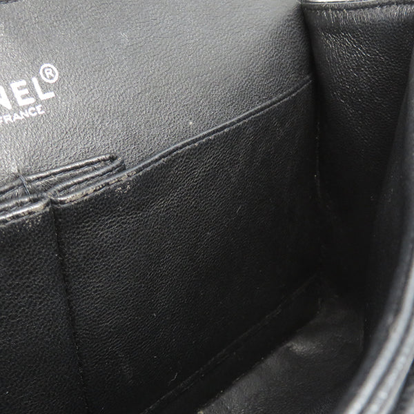CHANEL caviar skin Double flap chain shoulder bag