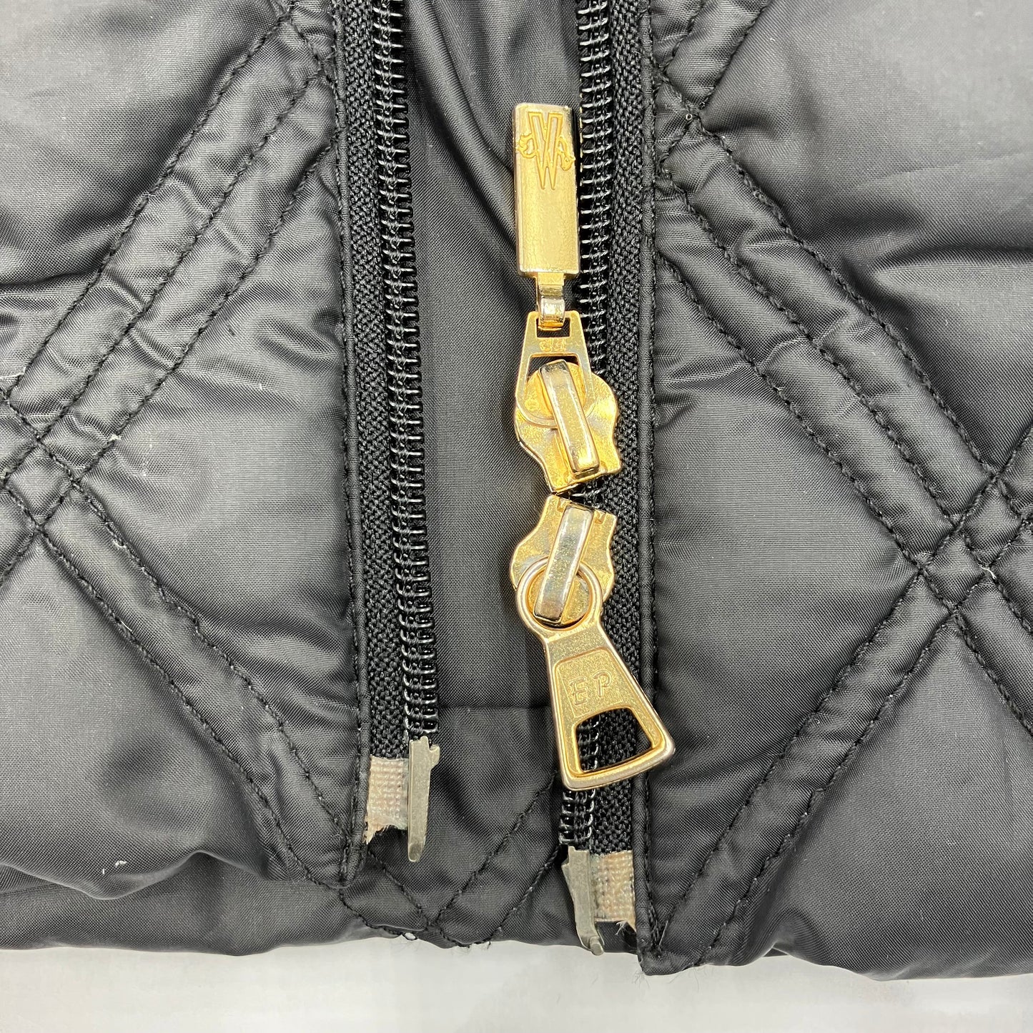 MONCLER down coat gold hardware