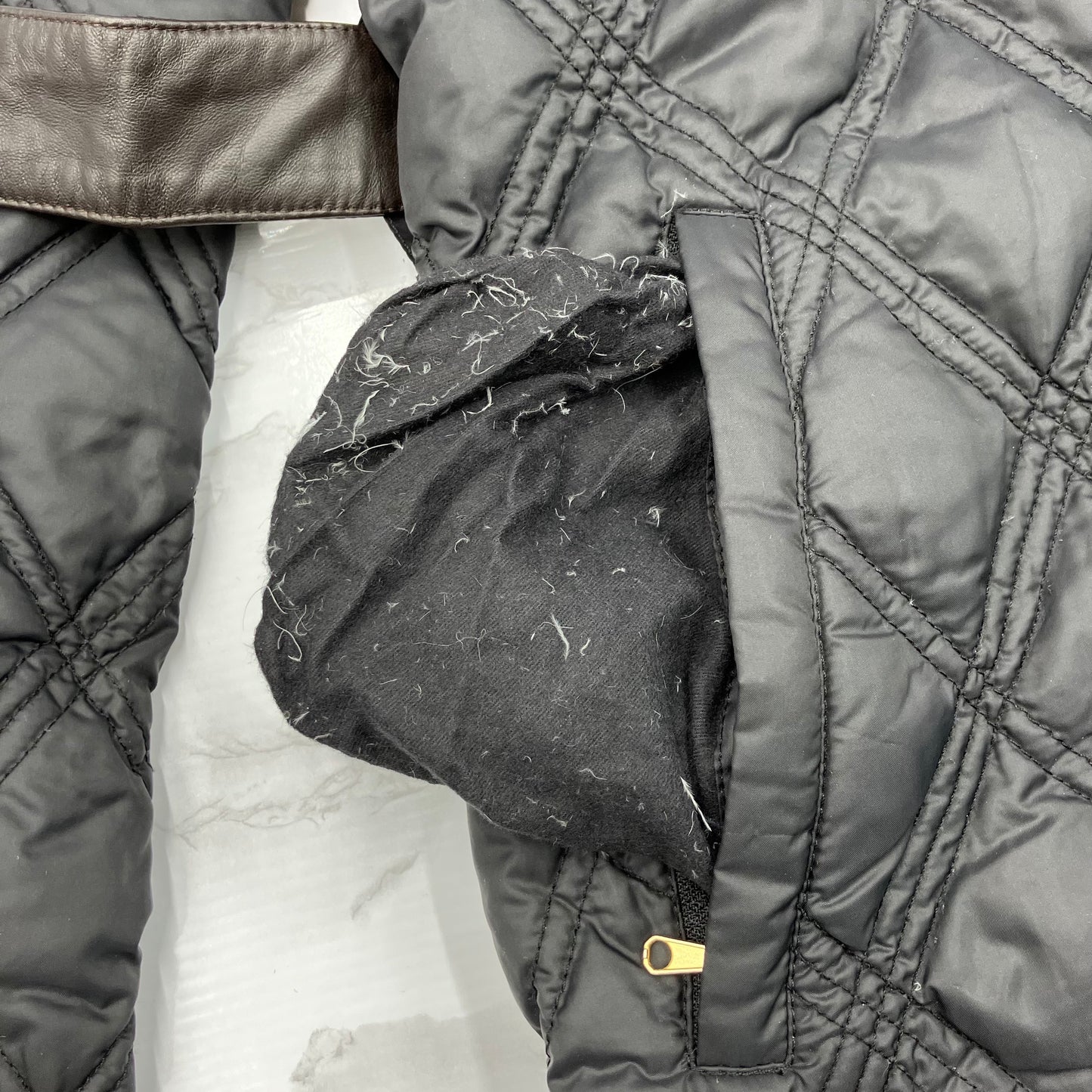 MONCLER down coat gold hardware