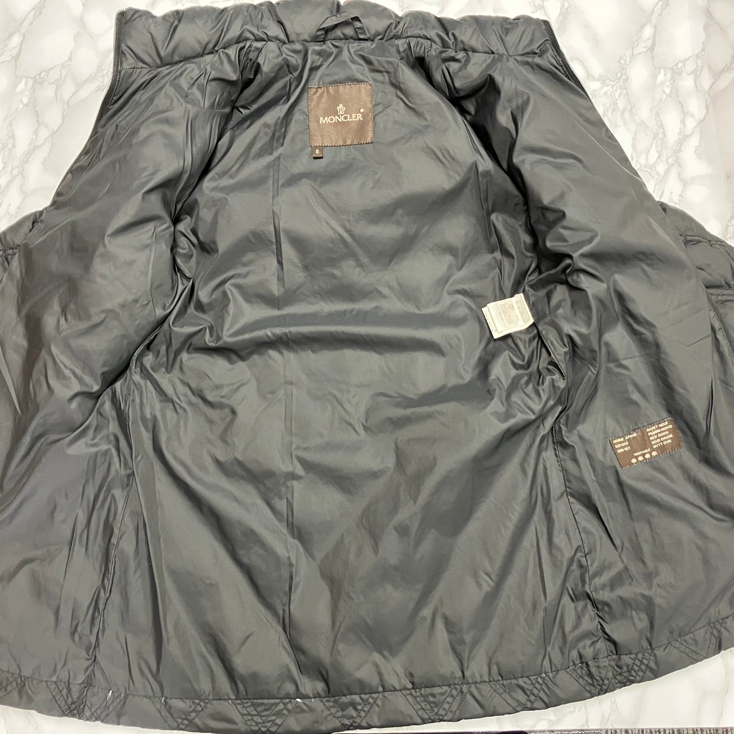 MONCLER down coat gold hardware