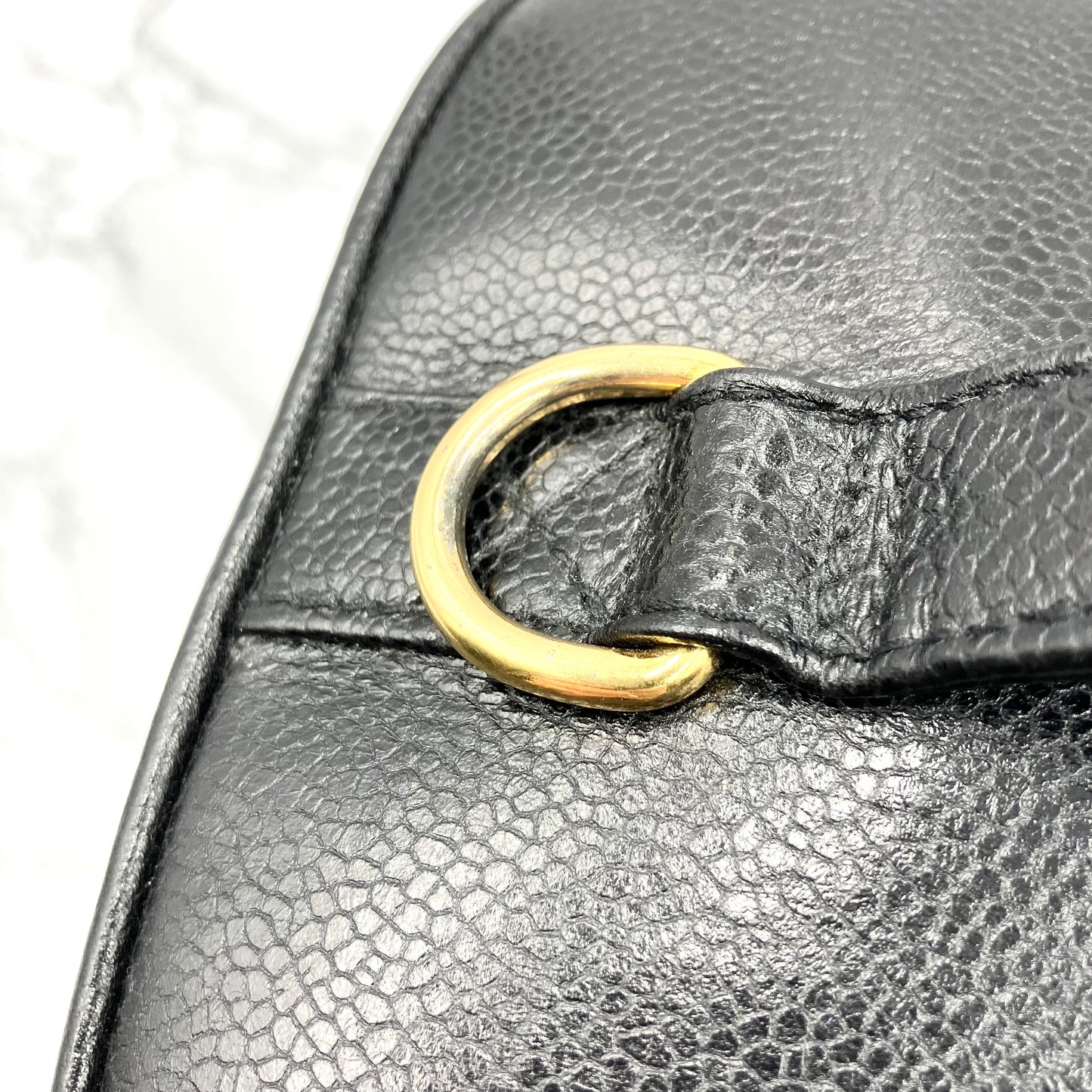 CHANEL Caviar skin 2way vanity bag
