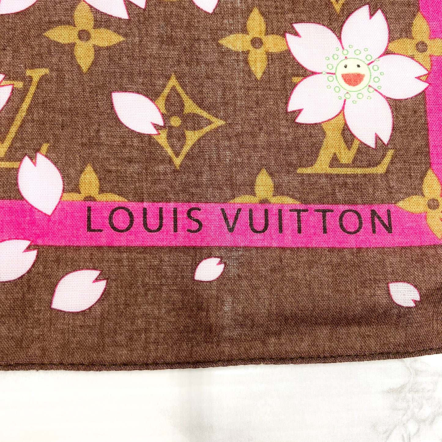 LOUIS VUITTON Cherry Blossom Scarf Takashi Murakami