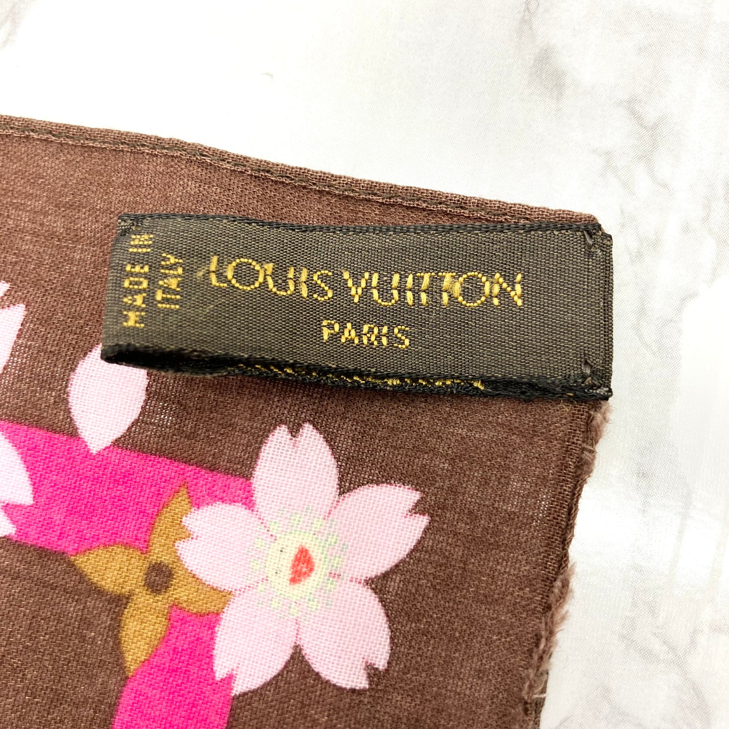 LOUIS VUITTON Cherry Blossom Scarf Takashi Murakami