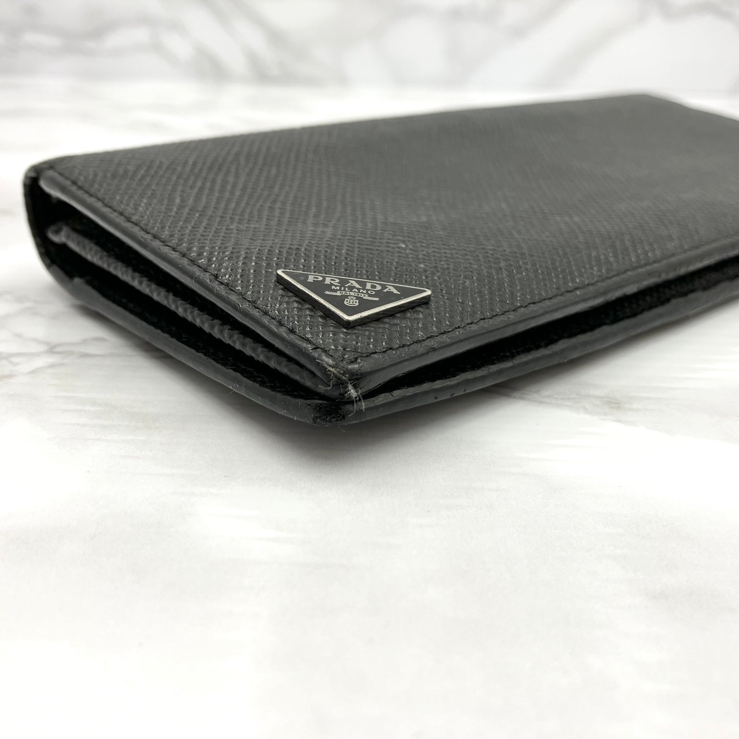 PRADA Saffiano leather long wallet