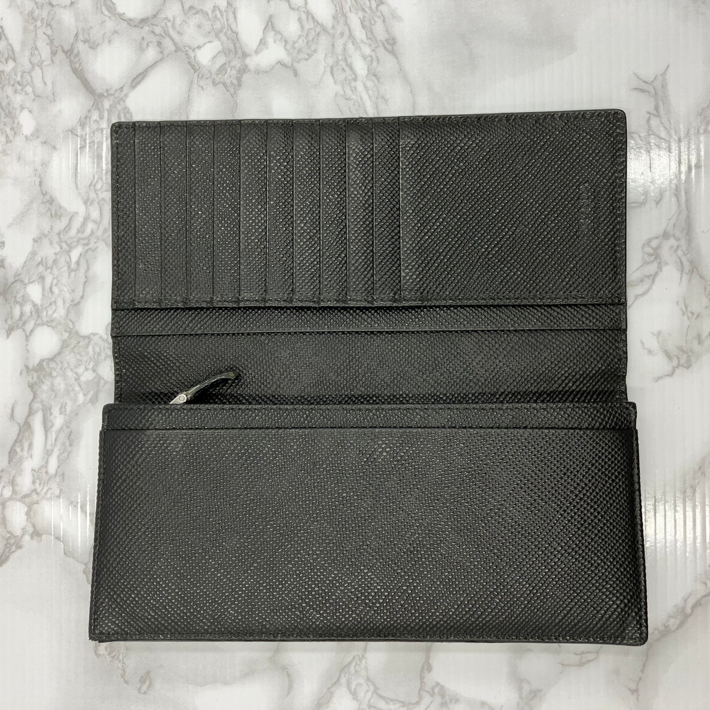 PRADA Saffiano leather long wallet