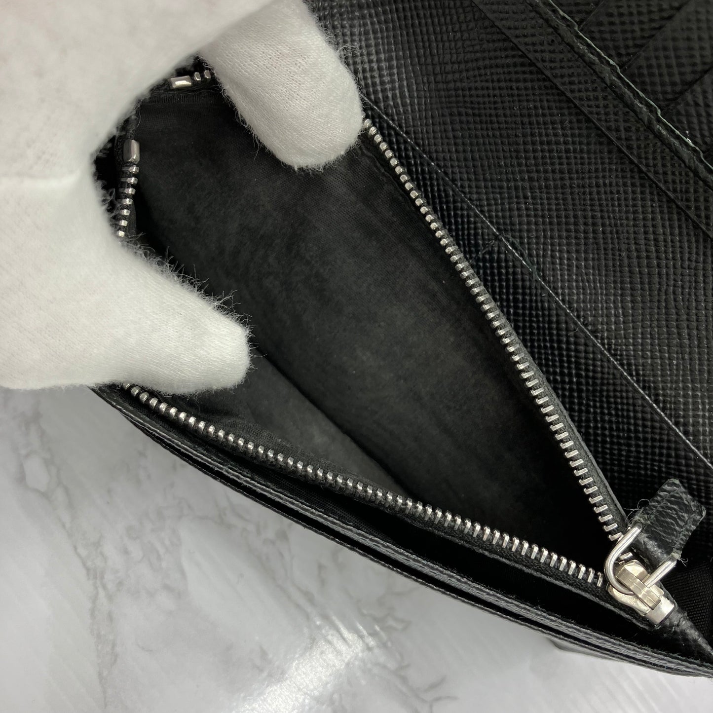 PRADA Saffiano leather long wallet