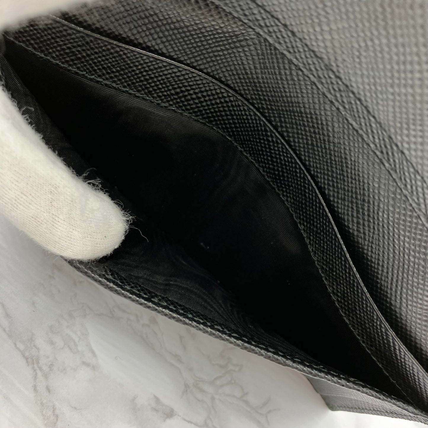 PRADA Saffiano leather long wallet