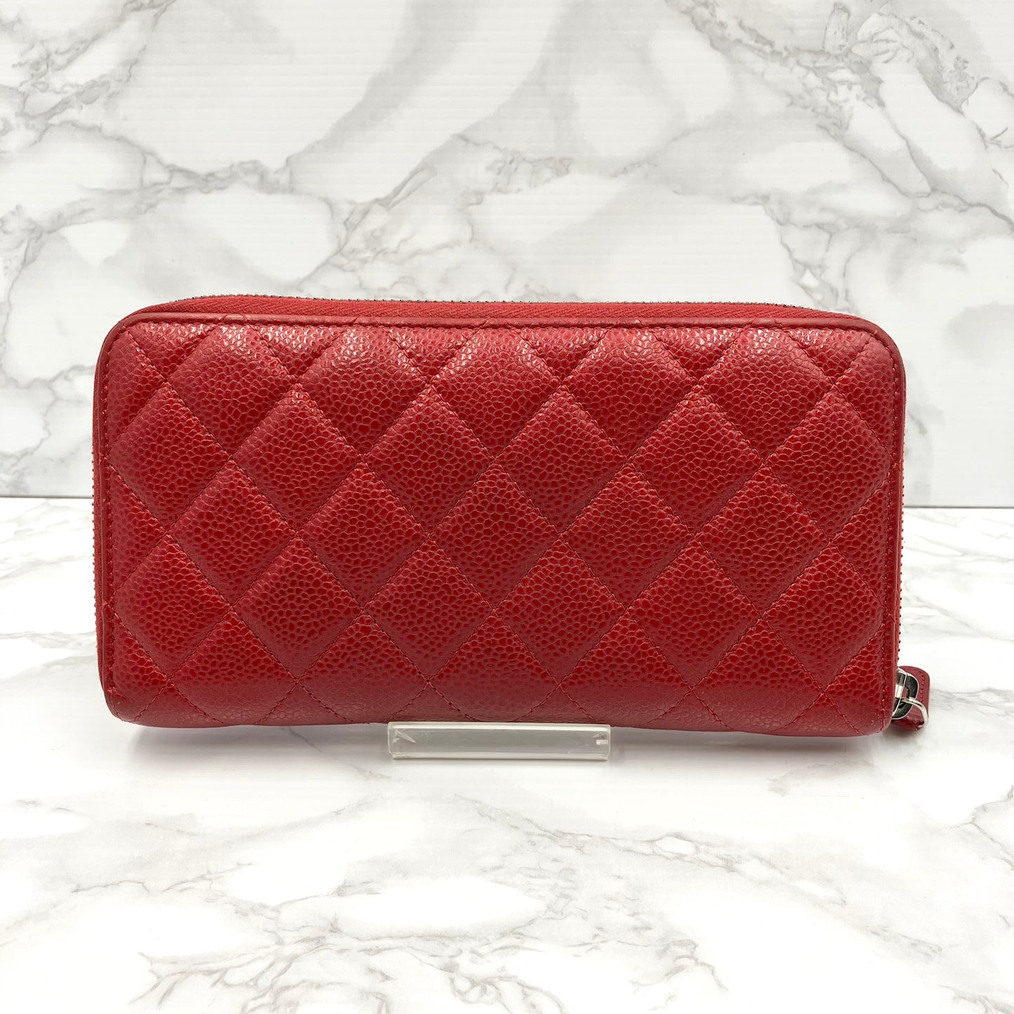 CHANEL Caviar skin long wallet