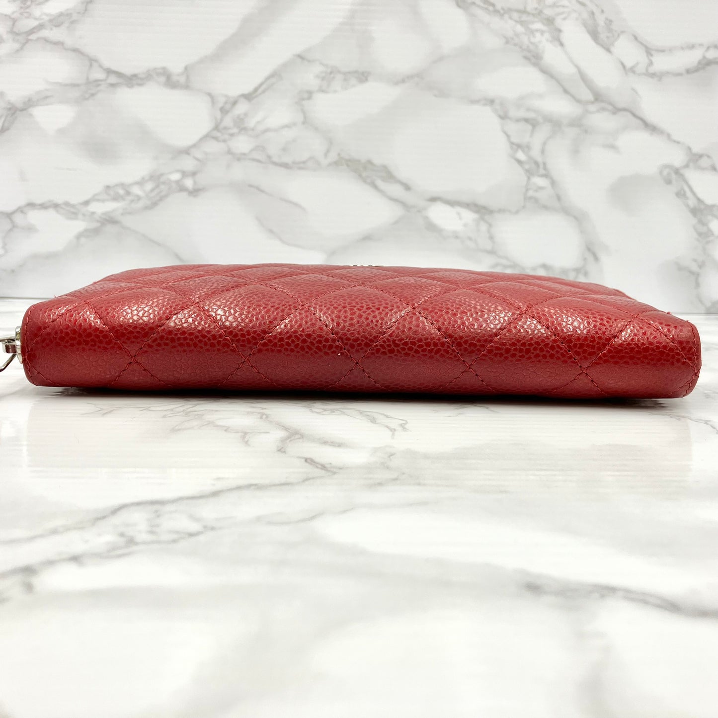 CHANEL Caviar skin long wallet