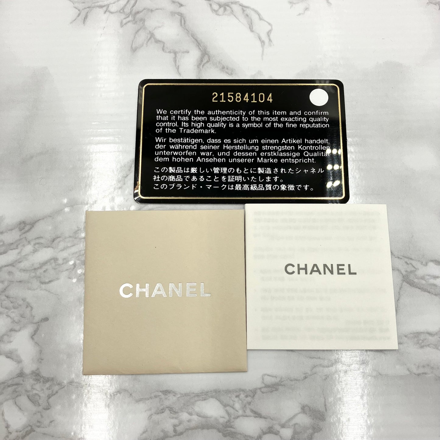 CHANEL Caviar skin long wallet